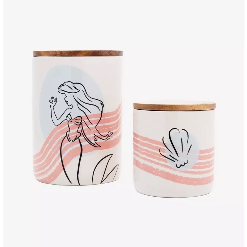 Disney The Little Mermaid Ariel Two Piece Storage‎ Jar Set - BoxLunch Exclusive